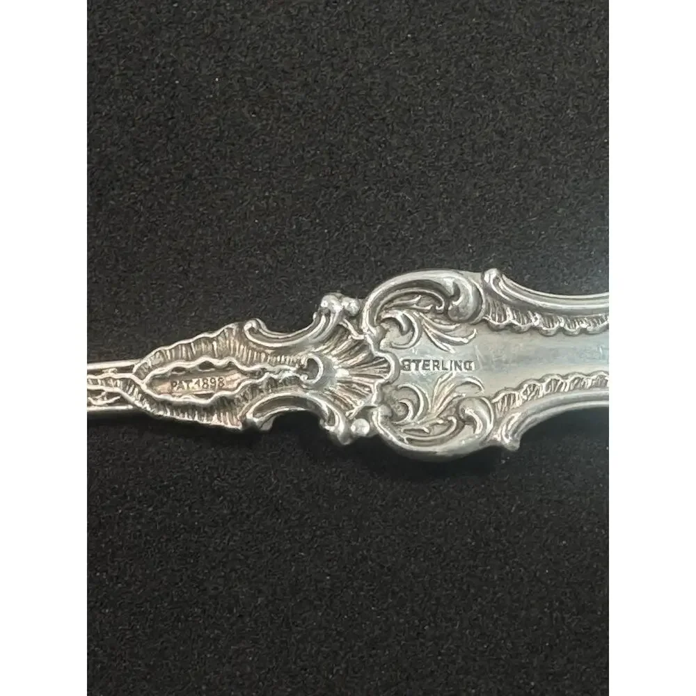 Sterling Silver Whiting Pompodour Teaspoons Set Of 6